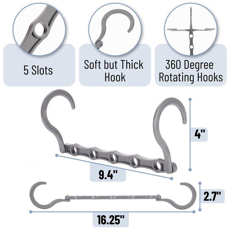 Mr. Pen Space Saving Hangers - 8 Pack Mixed Color Space Saver Shirt Hangers, Black, Gray, White - Image 3